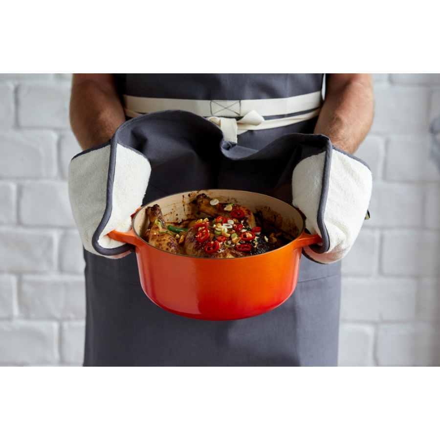 Кастрюля чугунная Le Creuset, Ø26 см, оранжевая 21177260902430 - Вид №2