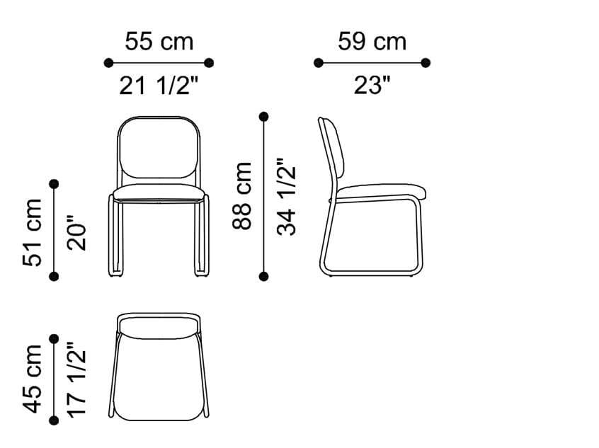 Стул для салазок из ткани ETRO Home Interiors Piping ARCH-00139670 - Вид №17