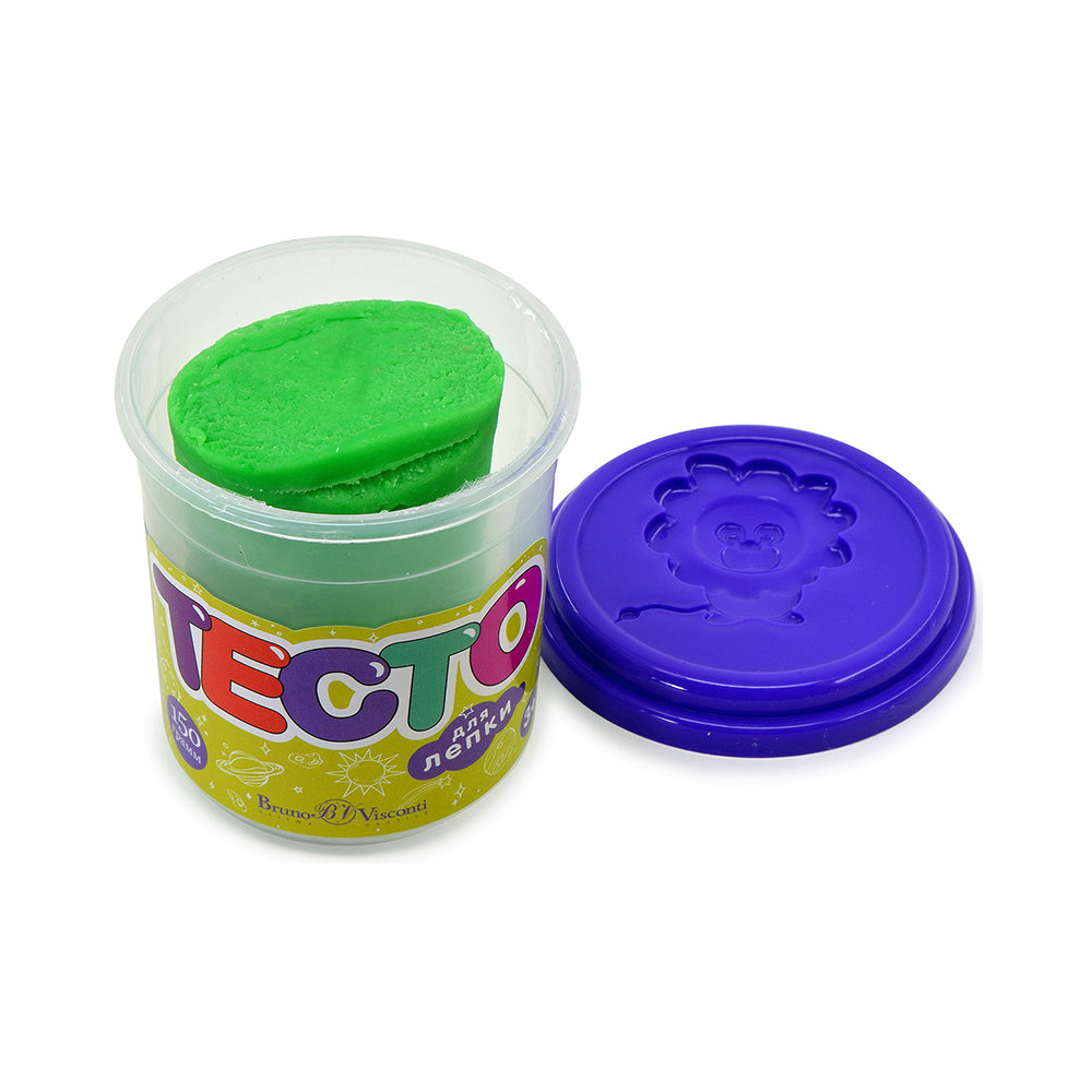 34-0023/17 Тесто для лепки неоновый зеленый Bruno Visconti 