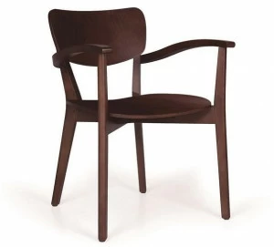 Fenabel Стул из массива дерева с подлокотниками Myriam