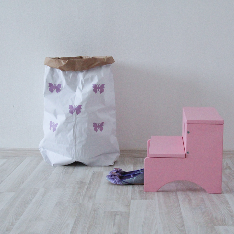 Эко-мешок для игрушек Small Butterflies из крафт бумаги VAMVIGVAM  282000 Белый;бежевый Santreyd  - Вид №2