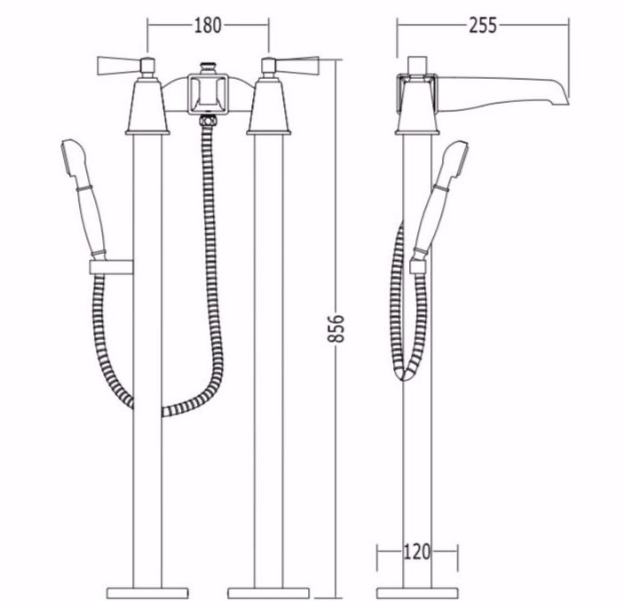 Devon&Devon Напольный смеситель для ванны из латуни Vip time sun-id-1425631 - Вид №3