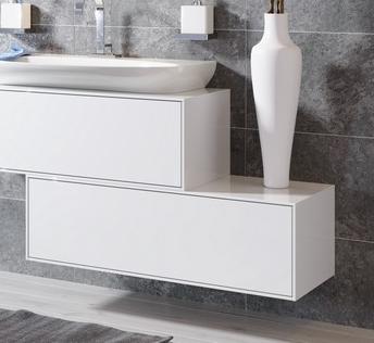 Genesis тумба подвесная, цвет белый, GEN0312W AQWELLA sun-id-277757 - Вид №2