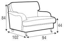 Sits Кресло с обивкой из ткани с подлокотниками Howard sun-id-1354995 - Вид №2