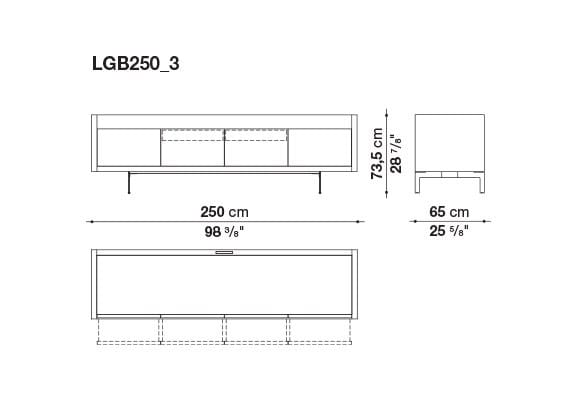 Деревянный шкаф с распашными дверями B&B Italia Liagò ARCH-00025165 - Вид №1