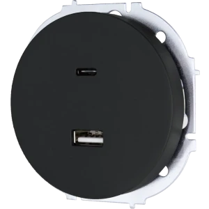Розетка TC+USB встраиваемая Osen цвет черный 89424788 STLM-2037905