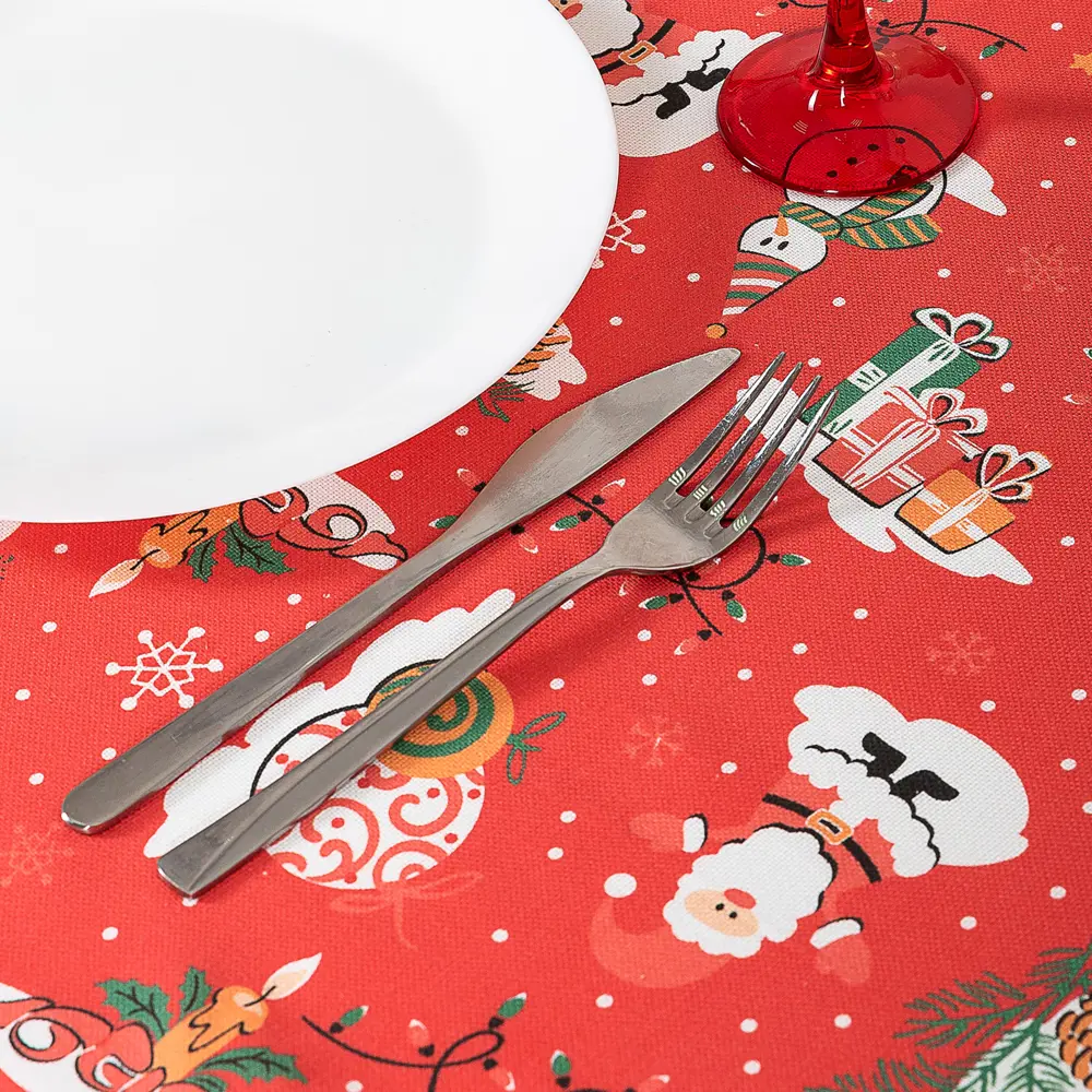 Скатерть Altali Санта прямоугольная 140x170 см цвет красный STLM-2159402 - Вид №10