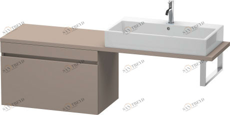 DS532404343 DuraStyle Шкафчик для компактной консоли Базальт матовый, декор Duravit