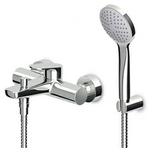 ZKK490 Смеситель ванна-душ внешний однорычажный, с переключателем, аэратором, душевым комплектом. Zucchetti Nikko