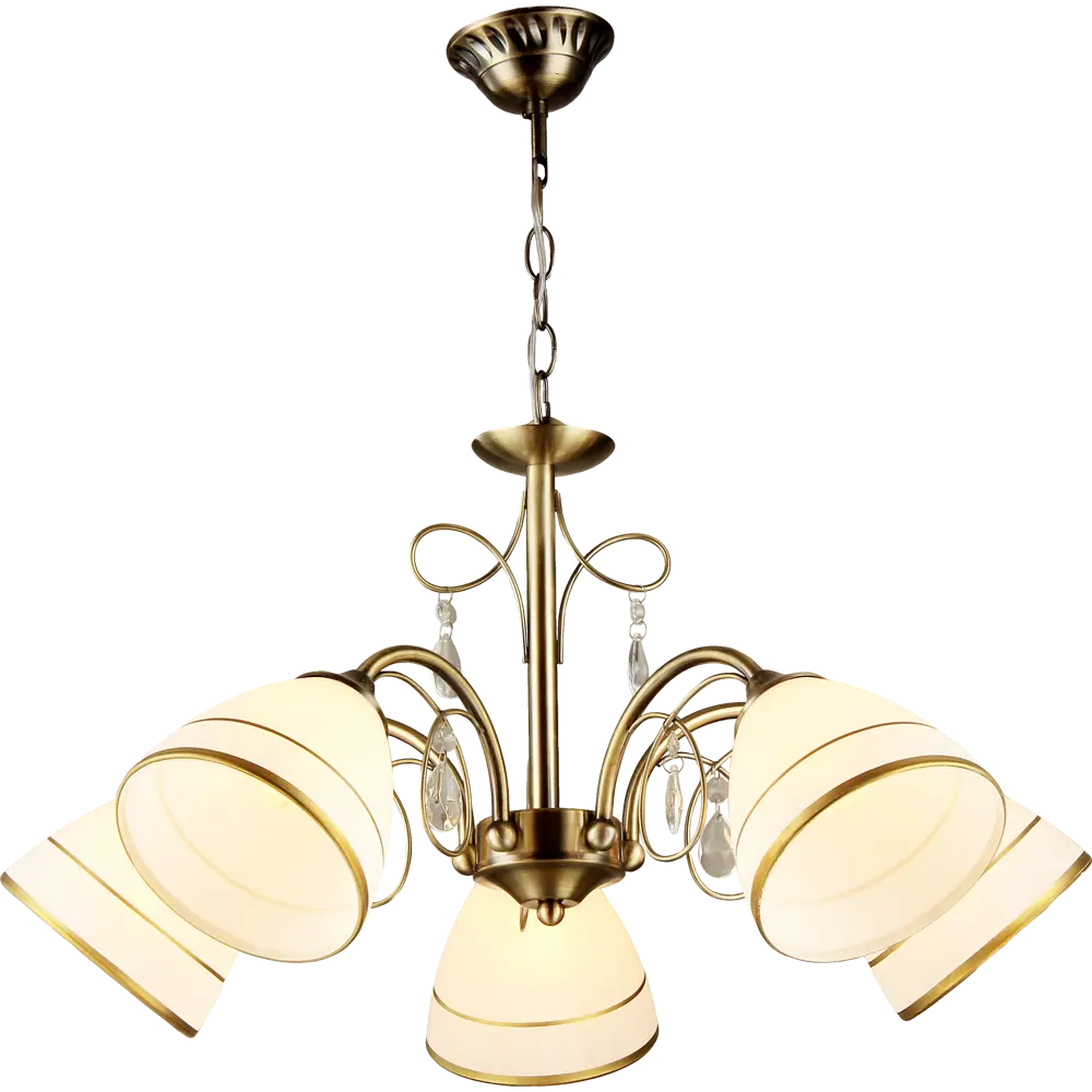 Люстра подвесная «Кристи», 5 ламп, 15 м², цвет бронза/матовый белый 82672365 STLM-2144706 WINK 