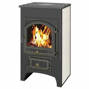 Печь-камин Везувий ПК-02 (205) с плитой (бежевый)