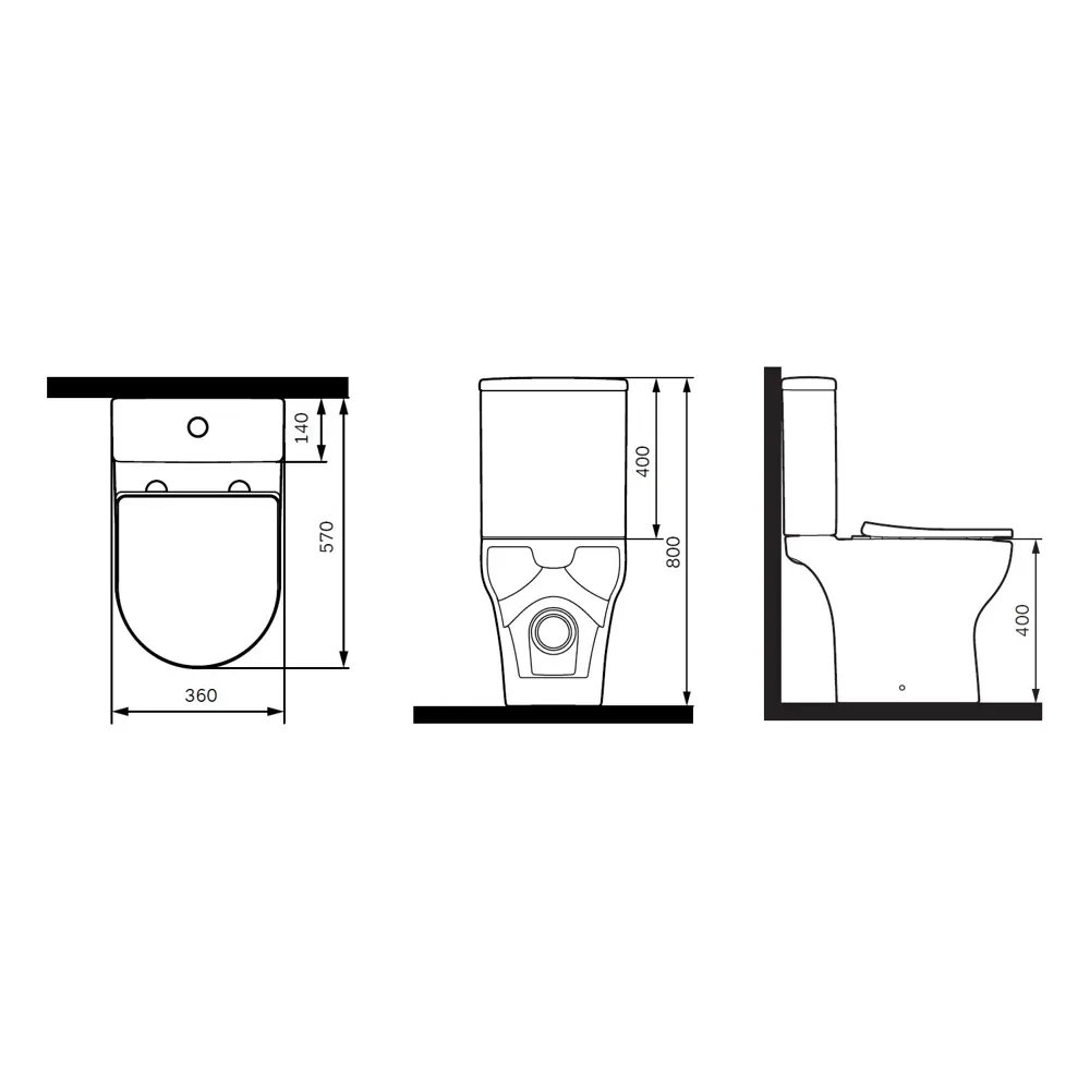 Унитаз-компакт AM.PM Force C9F8600LMSC безободковый с микролифтом 89369233 STLM-1328066 - Вид №19