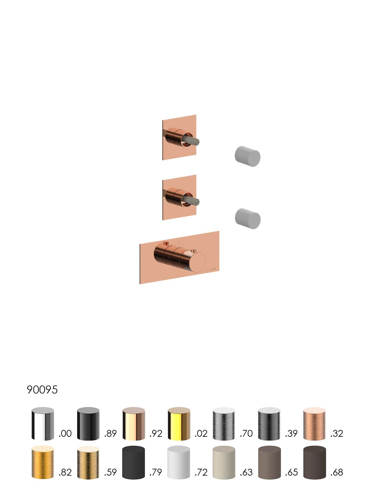 Термостатический смеситель для душа с 3 отверстиями Rubinetterie Frattini отдельная эстетика ARCH-00096850 - Вид №18