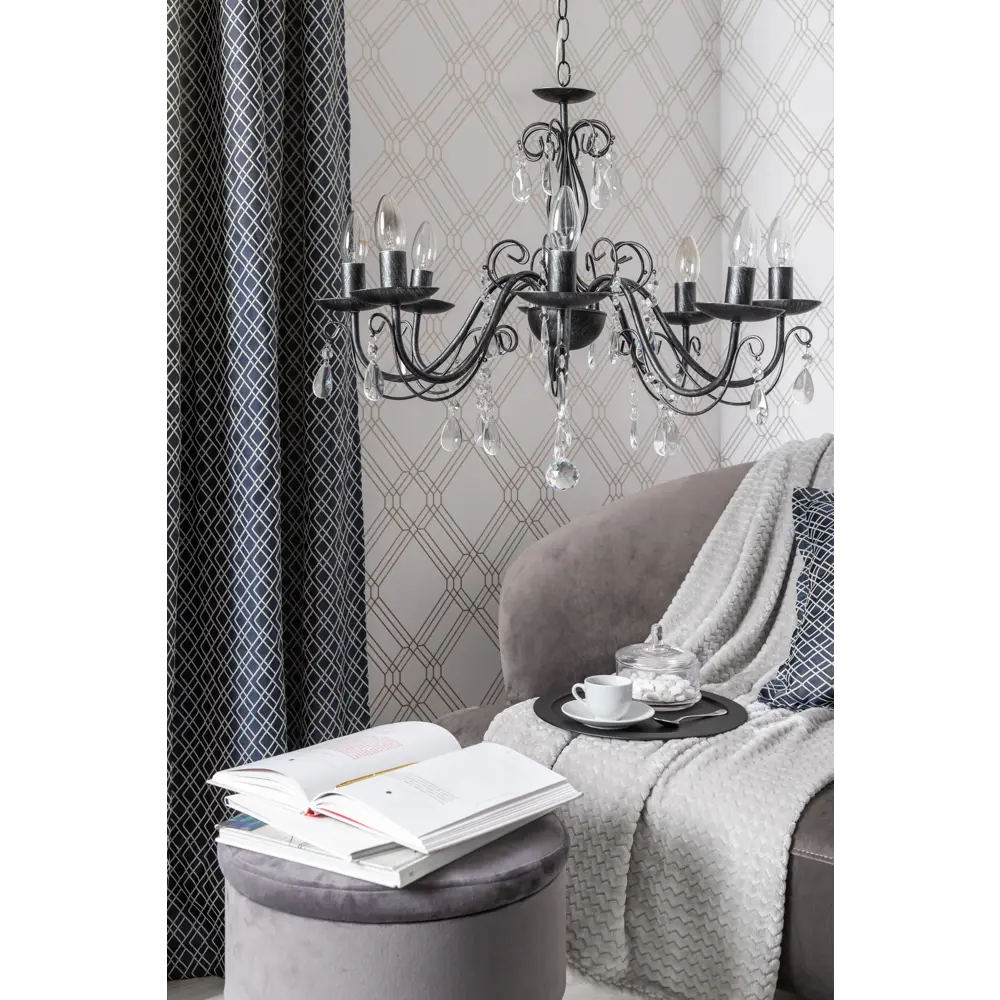 Люстра De Markt Аврора с хрустальными подвесками для гостиной и столовой 82312578 STLM-0024422 - Вид №18