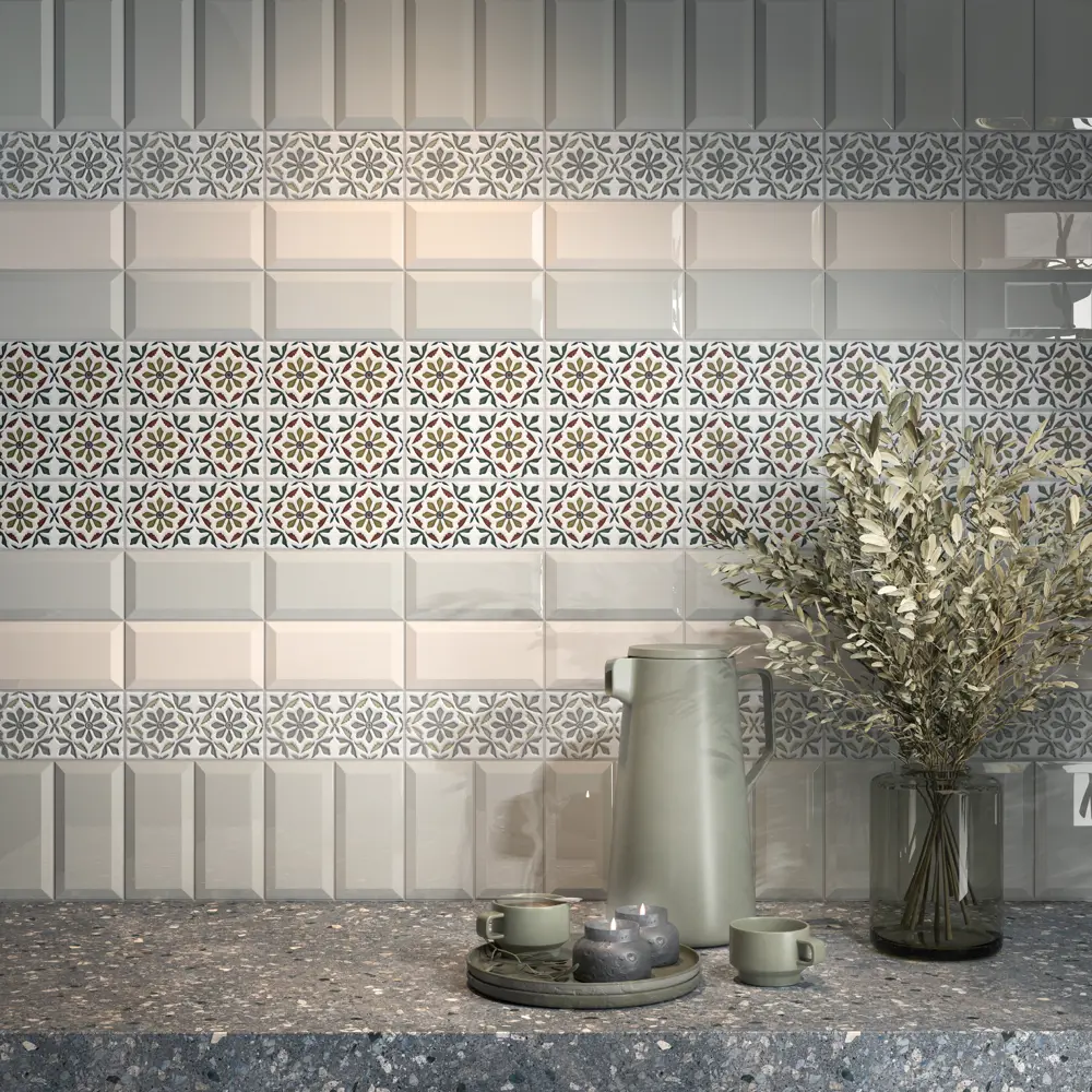 Kerama Marazzi Клемансо — серая глянцевая плитка для стен 86360061 Кламансо STLM-0068065 - Вид №4