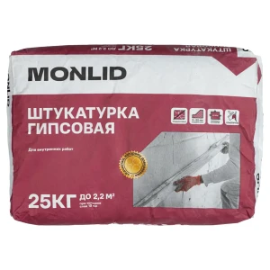 Штукатурка гипсовая MONLID 25 кг