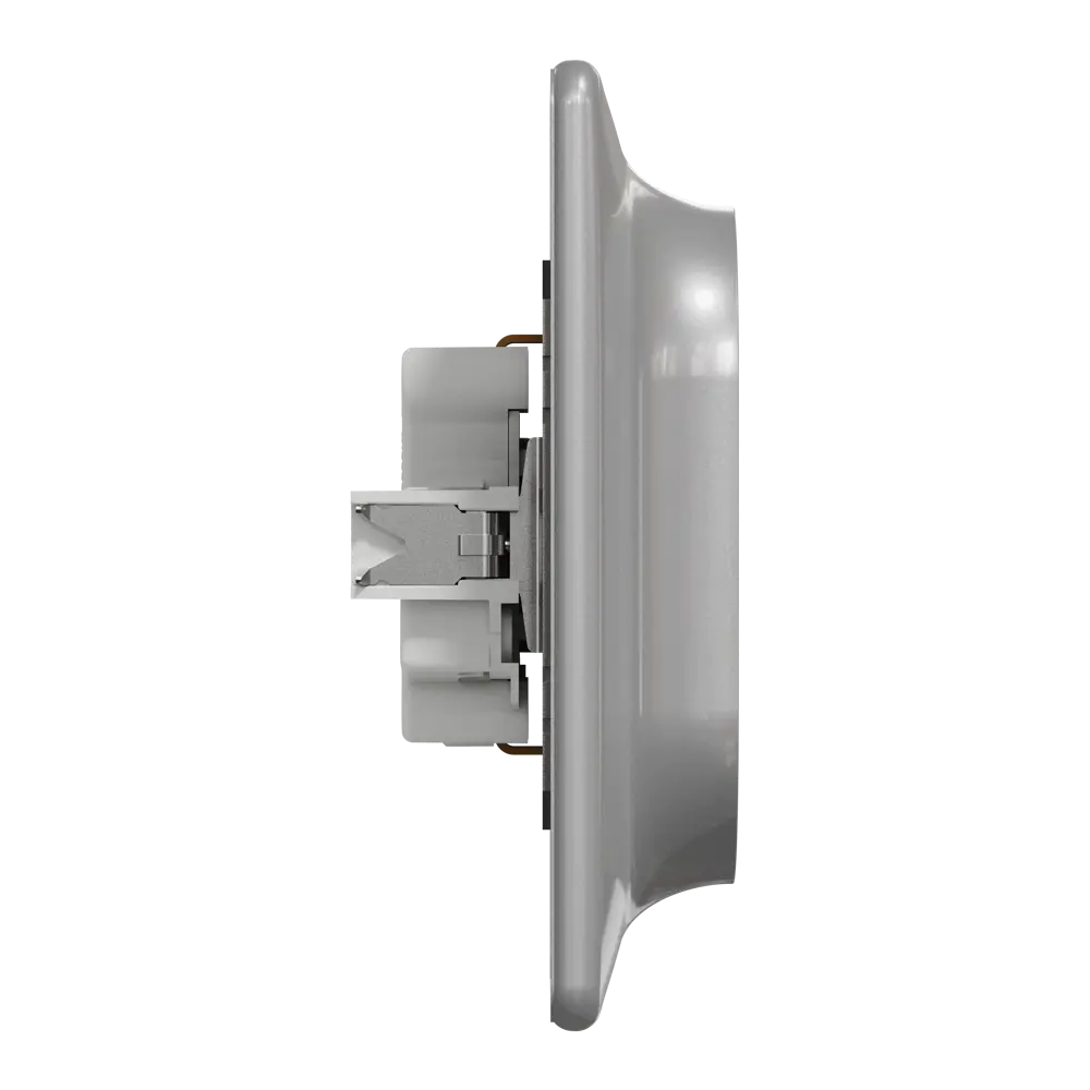 Двойная розетка встраиваемая Systeme Electric Sedna Design с заземлением, цвет алюминий 84826846 STLM-2073081 - Вид №2