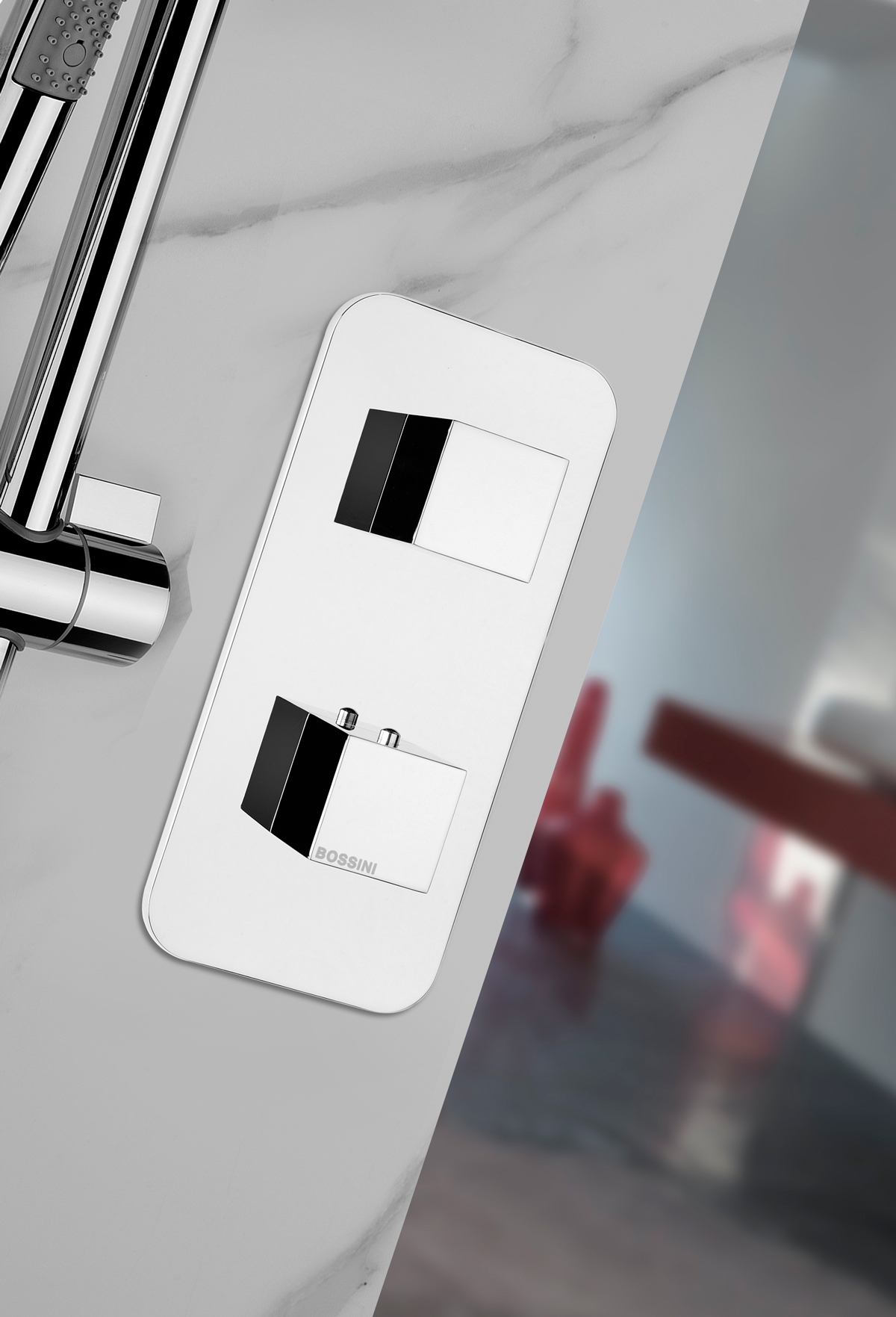 Z032202 + Z030204 000 Смеситель & запорный кран Cube - 1 Outlet LP BOSSINI  - Вид №3