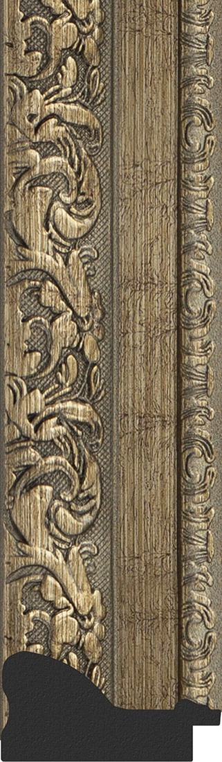 BY 6315 Зеркало напольное с гравировкой в багетной раме - виньетка античная латунь 85 mm EVOFORM Exclusive-G floor - Вид №3