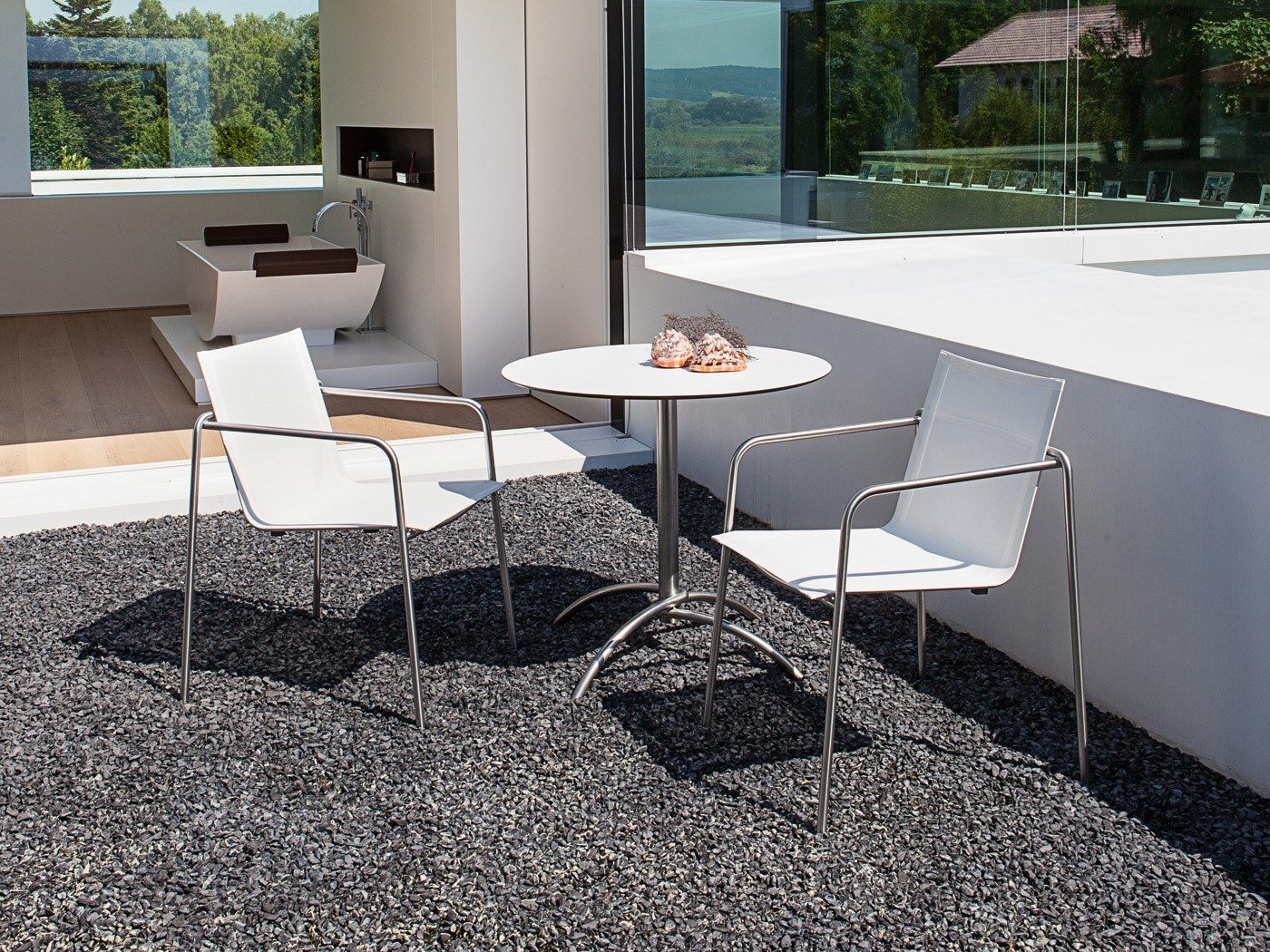 Штабелируемый садовый стул с подлокотниками FISCHER MÖBEL Taku ARCH-00022429 - Вид №15