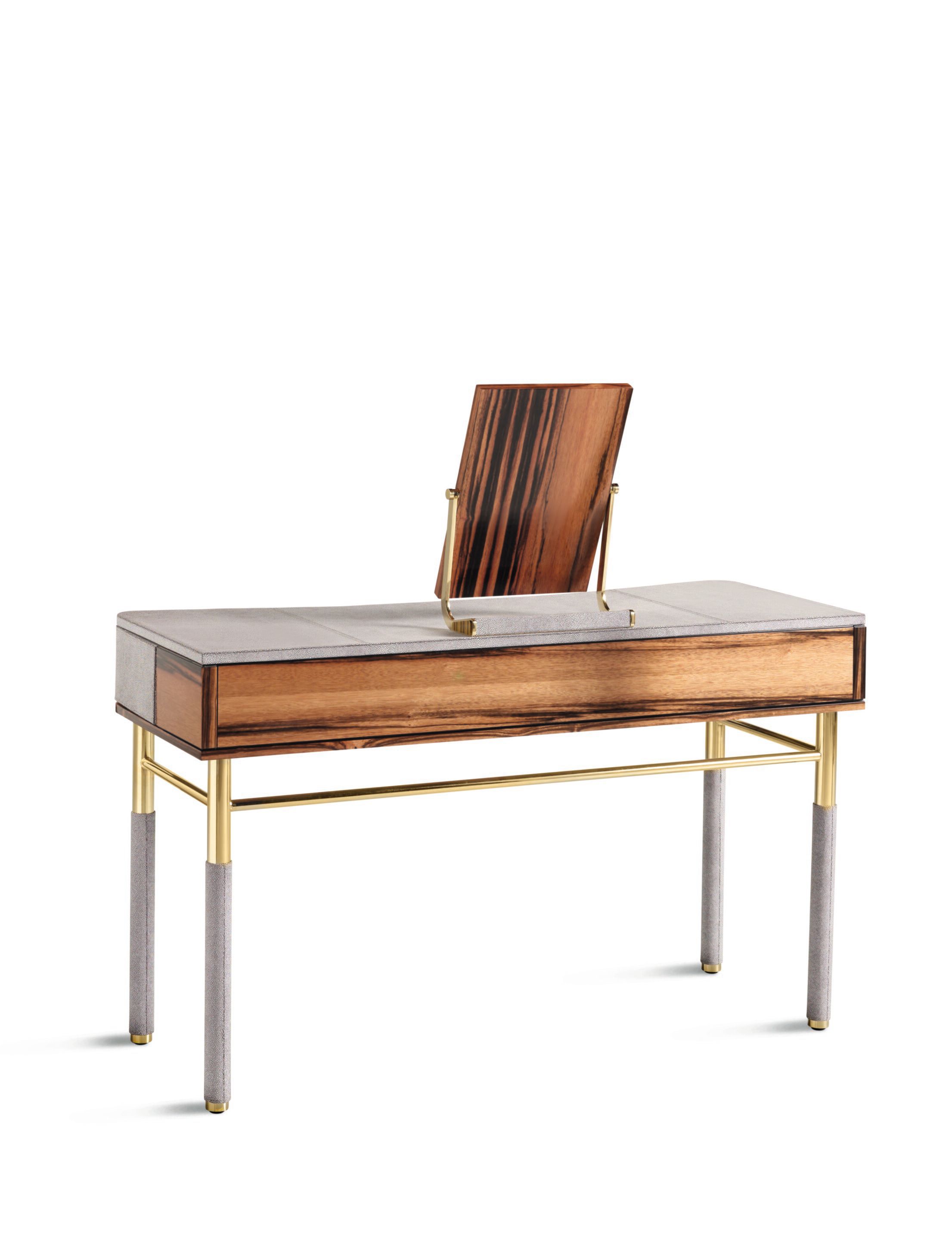 Деревянный и кожаный туалетный столик Former In Italia BLASY VANITY ARCH-00018783 - Вид №1