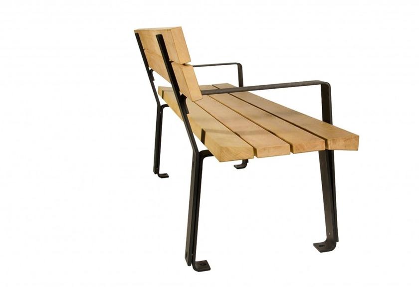 Euroform W Деревянная скамейка со спинкой  1405, 1407  - Вид №2