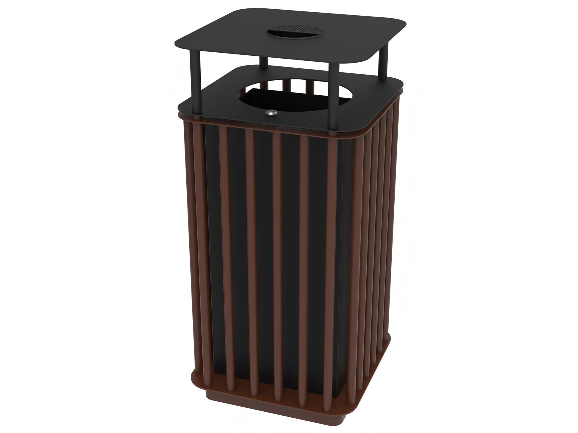 Оцинкованная стальная корзина для мусора с пепельницей Lazzari Spring ARCH-00089452 - Вид №19