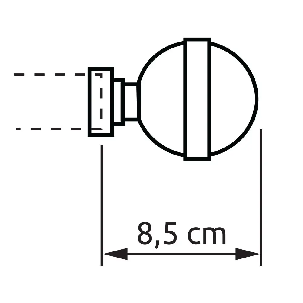 Наконечник для карниза Arttex Шар с ободом металл цвет золото антик 2.8 см STLM-2115575 - Вид №1