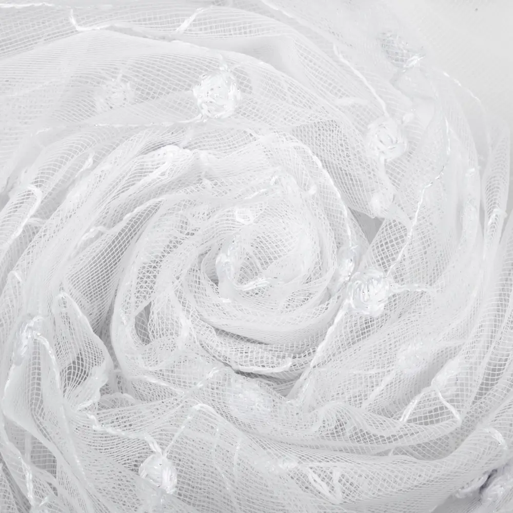 Тюль на ленте «Ромб», 250x260 см, геометрия, цвет белый AMORE MIO STLM-2110027 - Вид №1