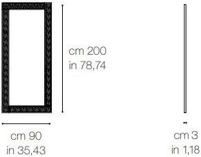 Grilli Прямоугольное зеркало в настенной раме  750102  - Вид №1