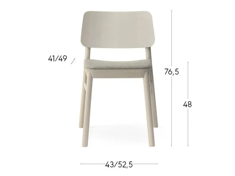 Стул из бука с мягким сиденьем Billiani ARCH-00146302 - Вид №4