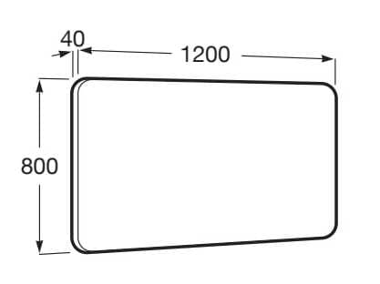 Прямоугольное зеркало для ванной комнаты с рамкой Roca Luna ARCH-00140922 - Вид №4