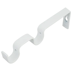 Держатель двурядный простой Orbis металл цвет белый D20 1шт.