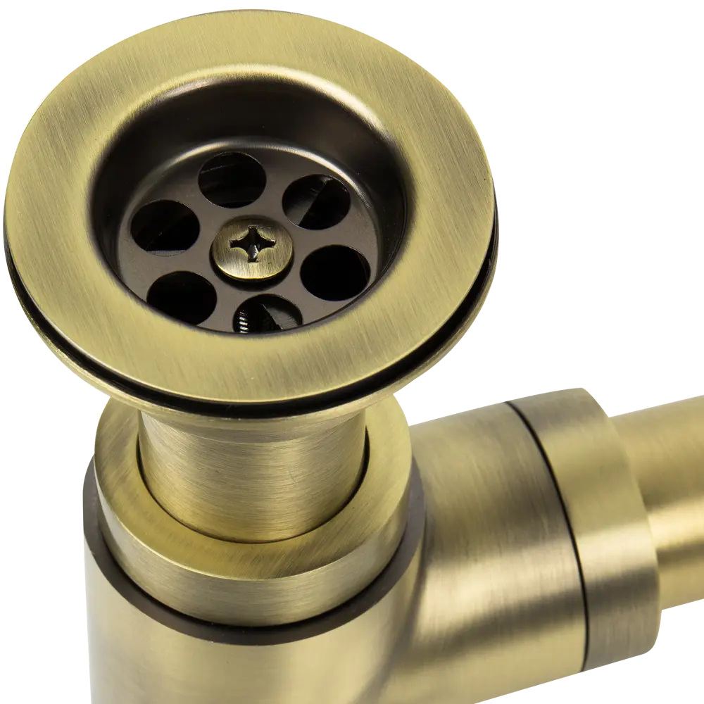 WIRQUIN Сифон бутылочный для раковины с боковым выпуском бронза 82367308 STLM-0025587 - Вид №2