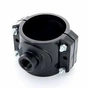 Врезка монтажная 90 x 3/4" ВР, 4 болта, для труб ПНД UNIDELTA