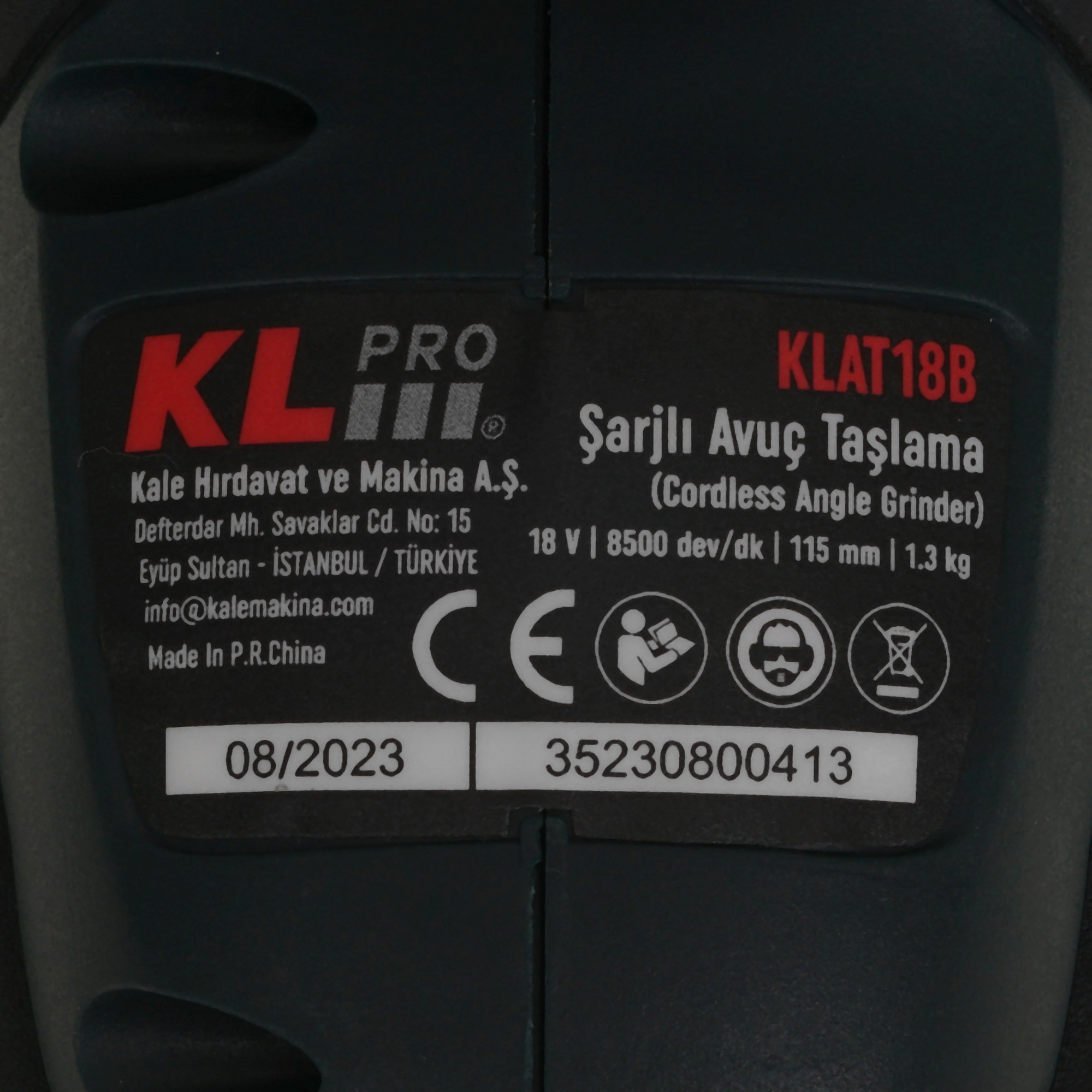 Углошлифовальная машина (УШМ) KLPRO KLAT18B-20 9150448 STDN-0071184 - Вид №5