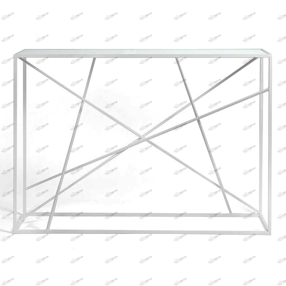 Консоль белая с матовым стеклом Wilson line white INTELLIGENT DESIGN  261013 Белый 