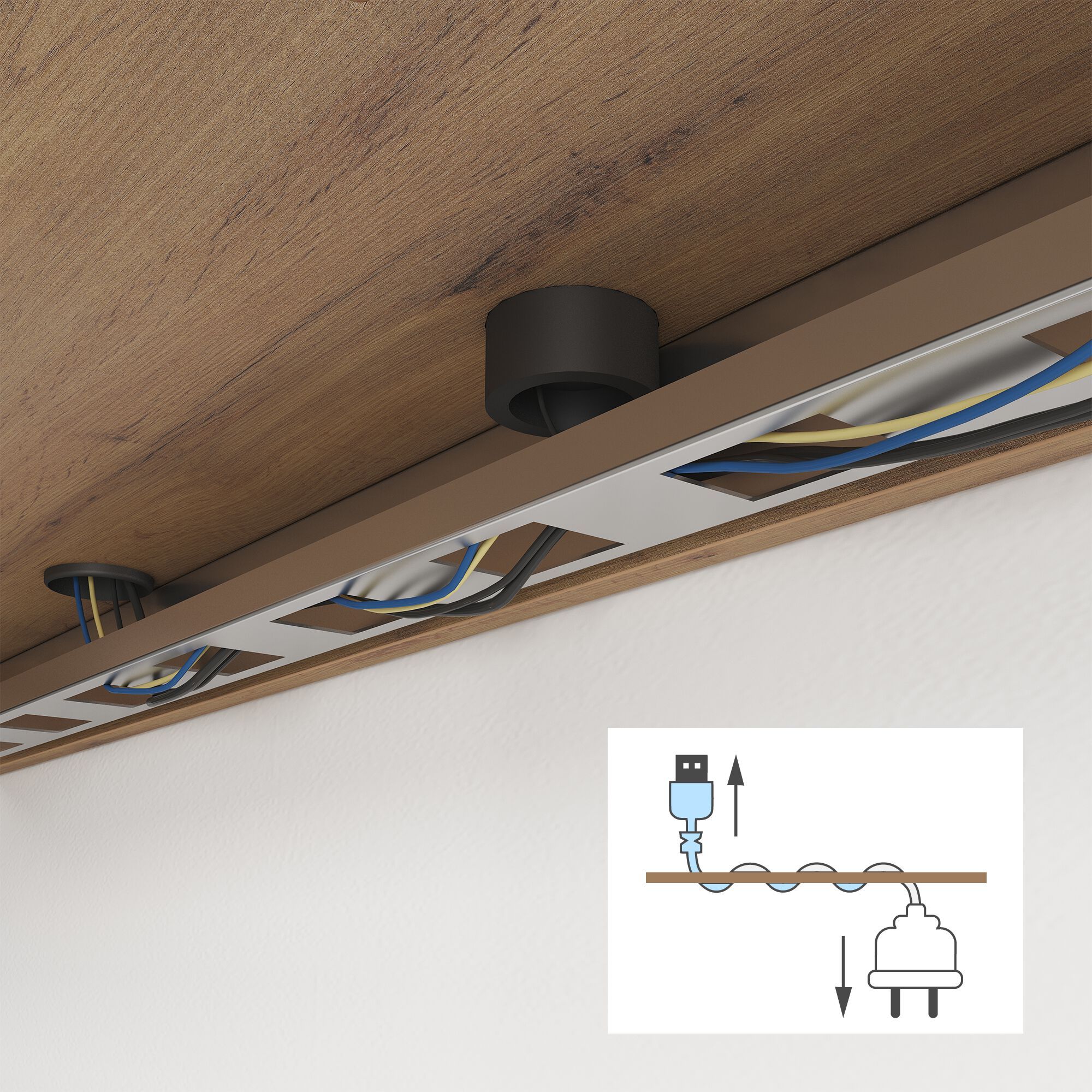 Прямоугольный меламинированный стол с выдвижным ящиком Mobili Fiver First ARCH-00071323 - Вид №1