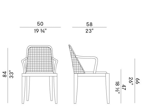 Ясень стул с подлокотниками Potocco Grace ARCH-00068246 - Вид №3