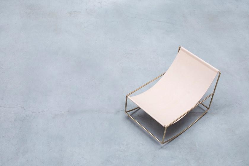 valerie_objects Кресло-качалка из латуни с подлокотниками  V9018019  - Вид №6