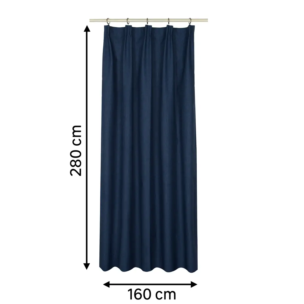 Штора на ленте Inspire Somo 160x280 см цвет голубой 89343231 STLM-2005370  - Вид №2