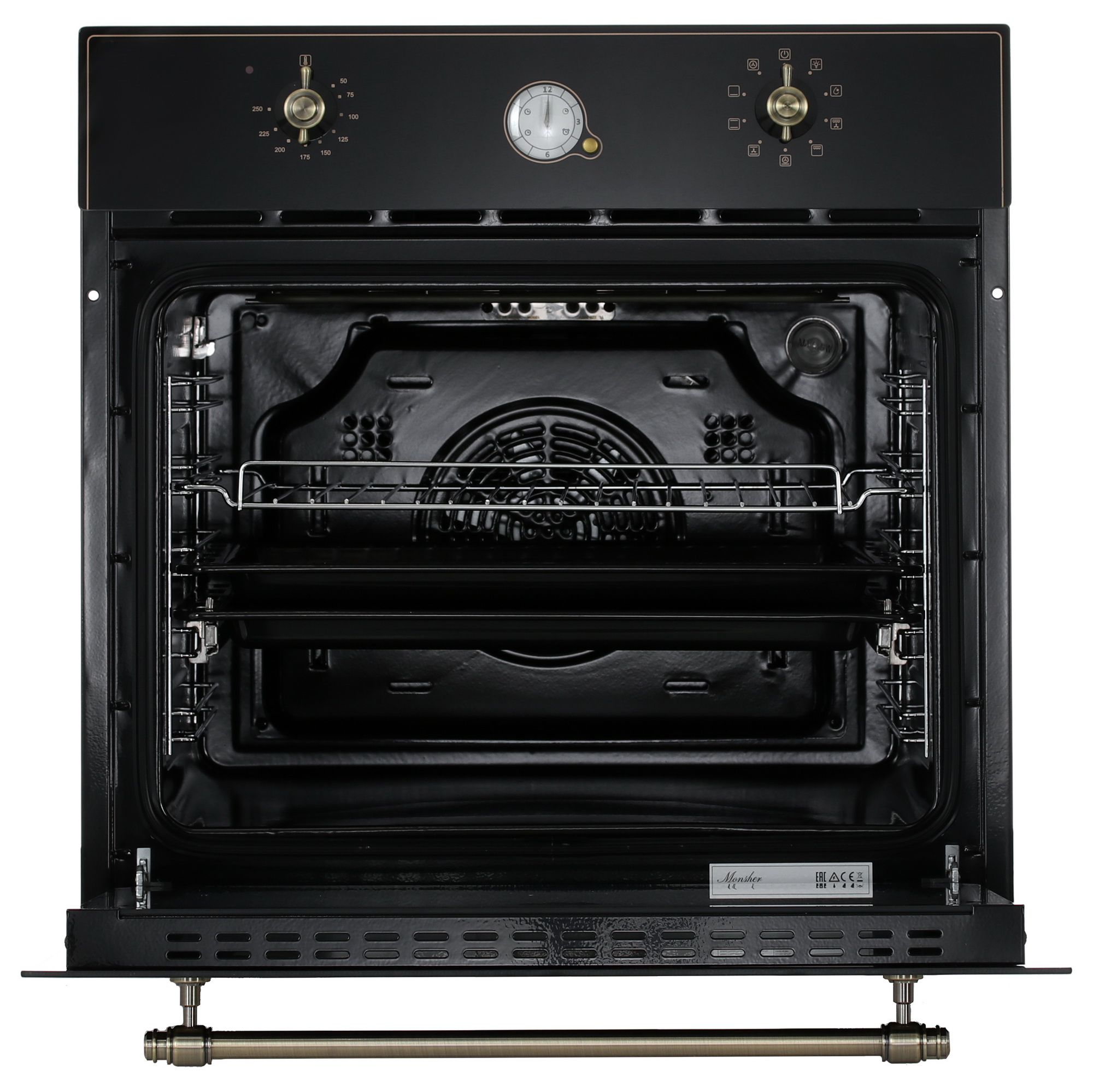 9121455 Электрический духовой шкаф Monsher MOE 6192 RN Bronze черный STDN-0002934 - Вид №7