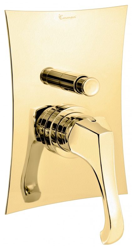 76019OA Внутристенный смеситель Ares на 2 выхода, цвет античное золото EMMEVI