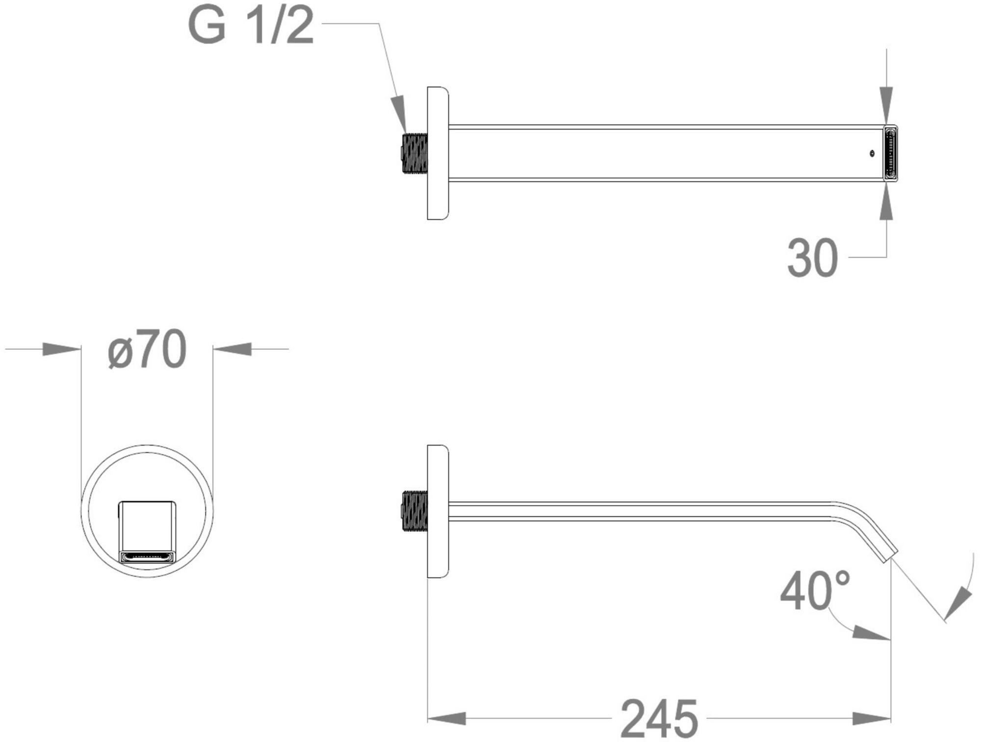 Fir Italia Настенный хромированный излив Sweet 46 4644214 - Вид №1