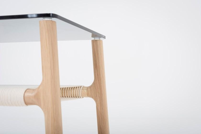 Gazzda Прямоугольный журнальный столик из дерева и стекла Fawn 08c - Вид №3