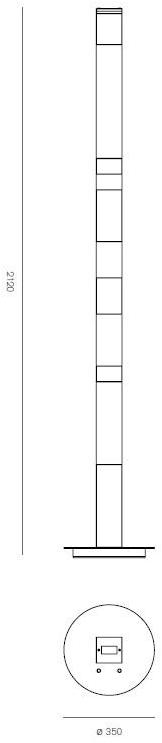 Firmamento Milano Светодиодный торшер из стали Stick Cz-021fm-b-b - Вид №3