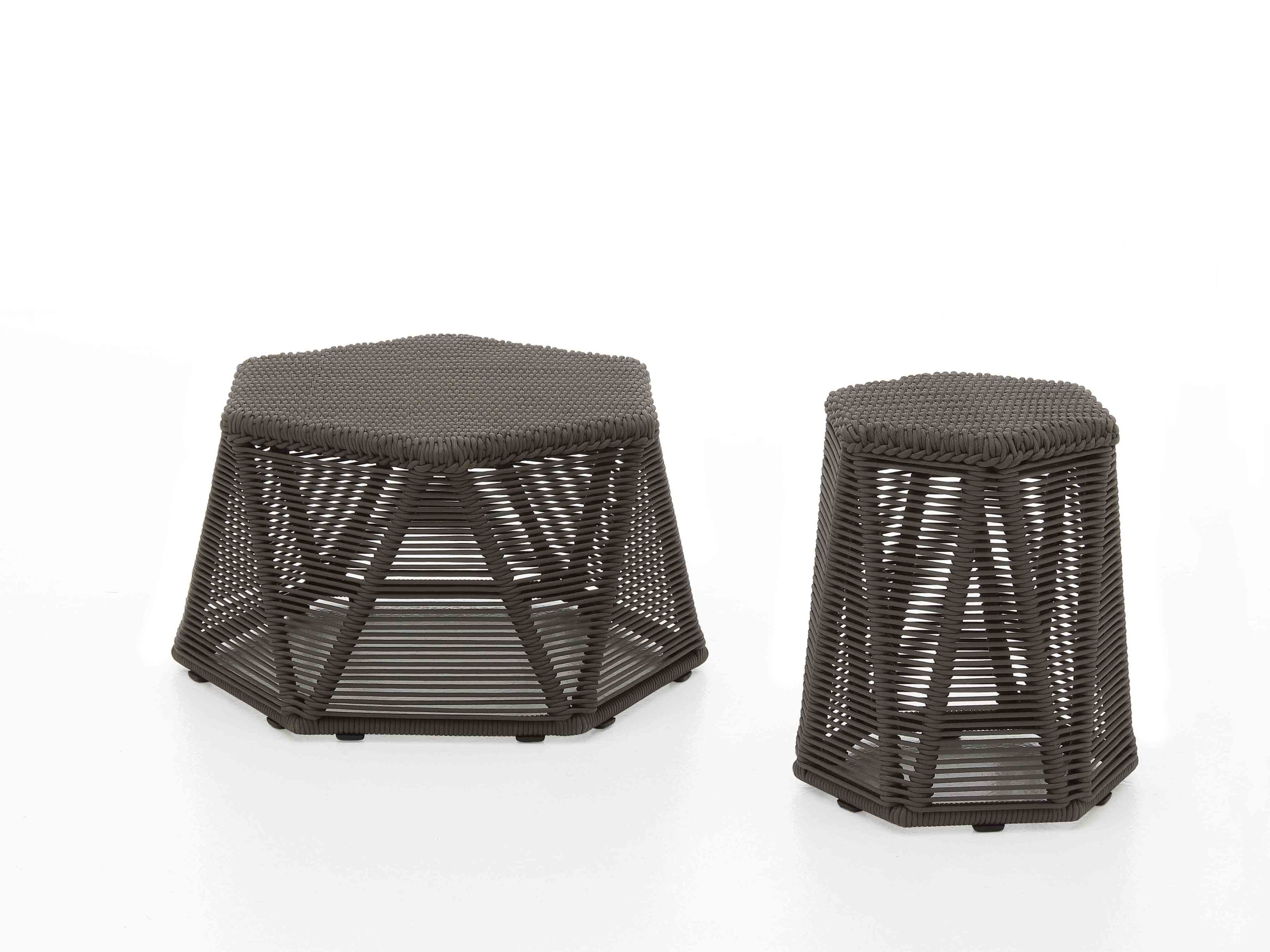 Плетеный алюминиевый садовый пуф Nodo Italia DIAMOND LOW ARCH-00071992 - Вид №2