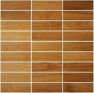 Мозаика и 3D панели из дерева Da Vinci Мозаика 9x3 018 Дуб Селект (Гладкая) 324х324 мм.