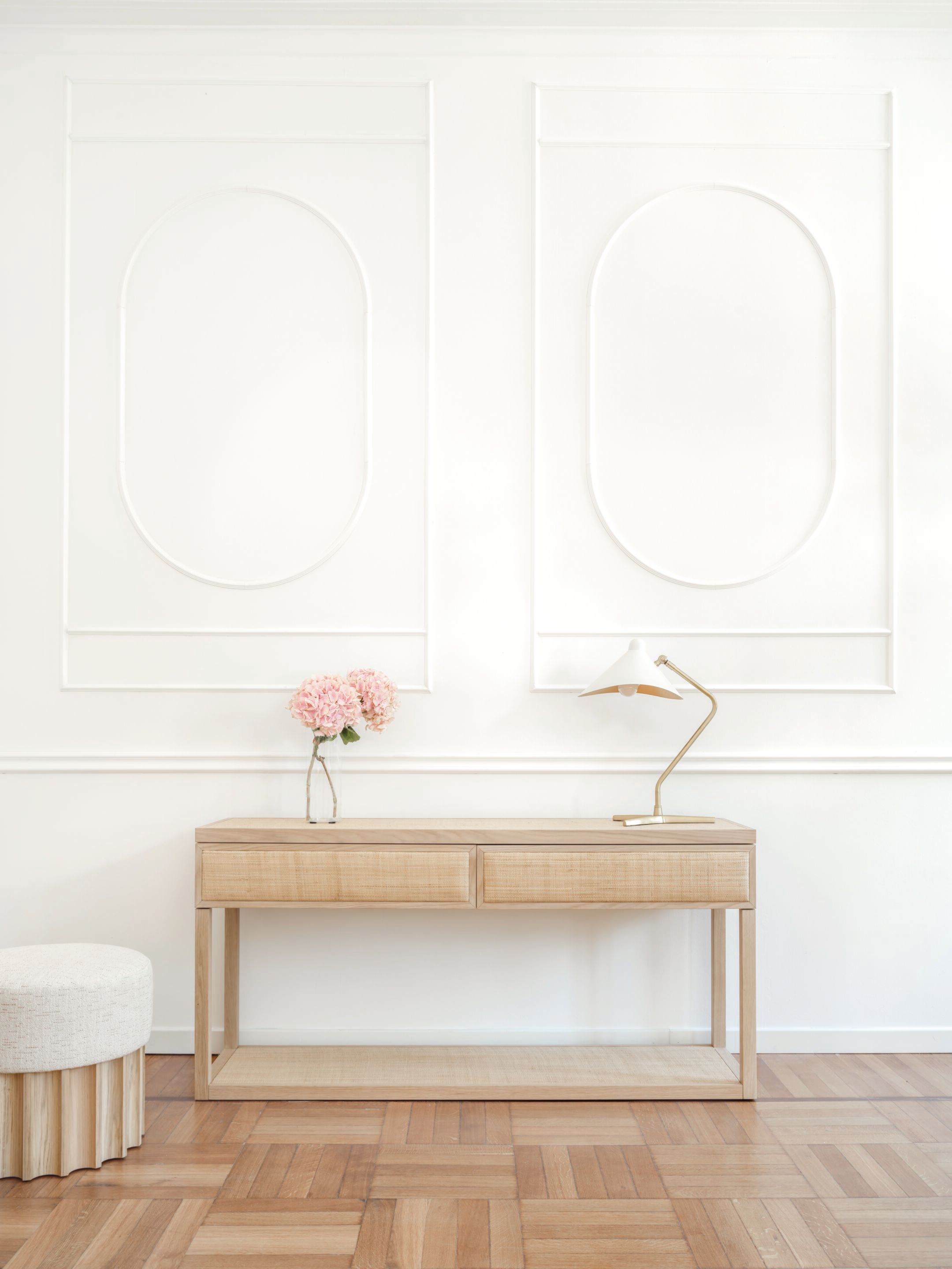 Прямоугольная консоль из дуба и рафии с ящиками DOM EDIZIONI коллекция Ривьера ARCH-00043590 - Вид №4