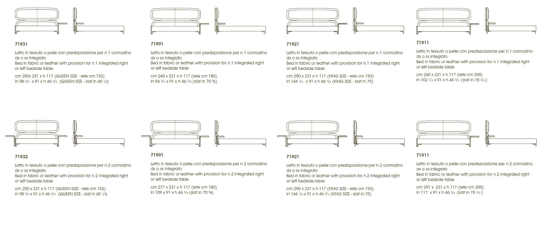 Двуспальная кровать с мягким изголовьем Giorgetti Vibe ARCH-00113278 - Вид №3